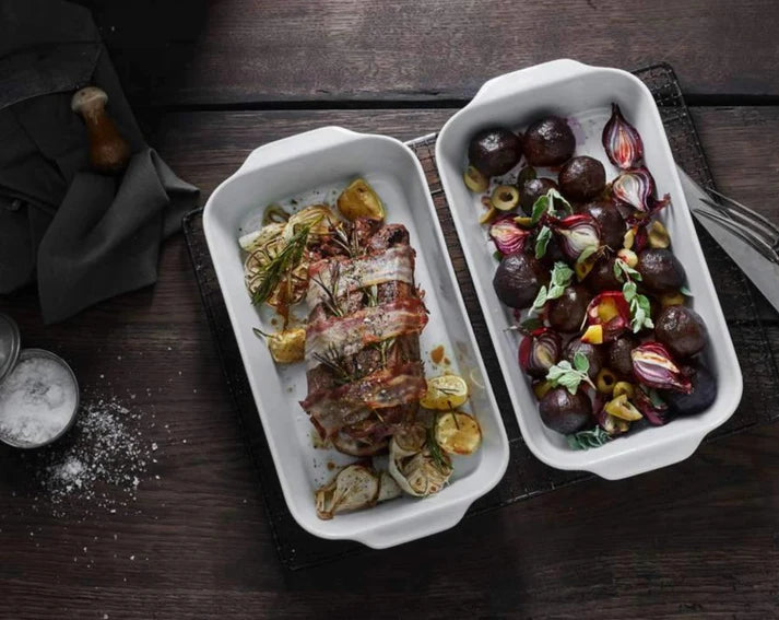 Pillivuyt Deep Rectangular Eared Roaster Large - 9 x 13 x 2.5 in., 2.5 qt.