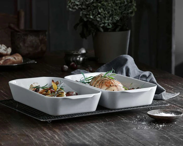 Pillivuyt Deep Rectangular Eared Roaster Large - 9 x 13 x 2.5 in., 2.5 qt.