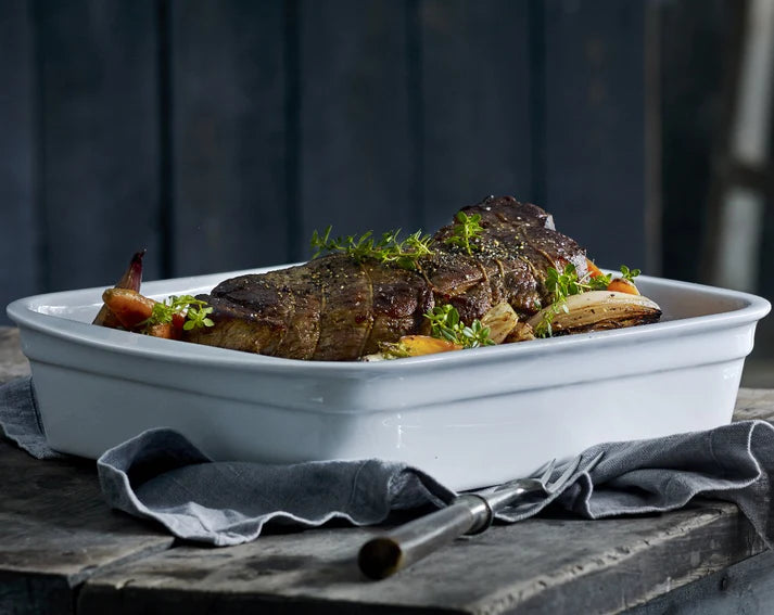 Pillivuyt Rectangular Lasagna Baker - 14" L x 9.5" W x 2.75" H - 4 qt