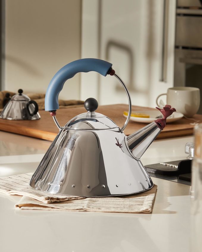 Alessi Michael Graves Stainless Steel Tea Kettle - Blue