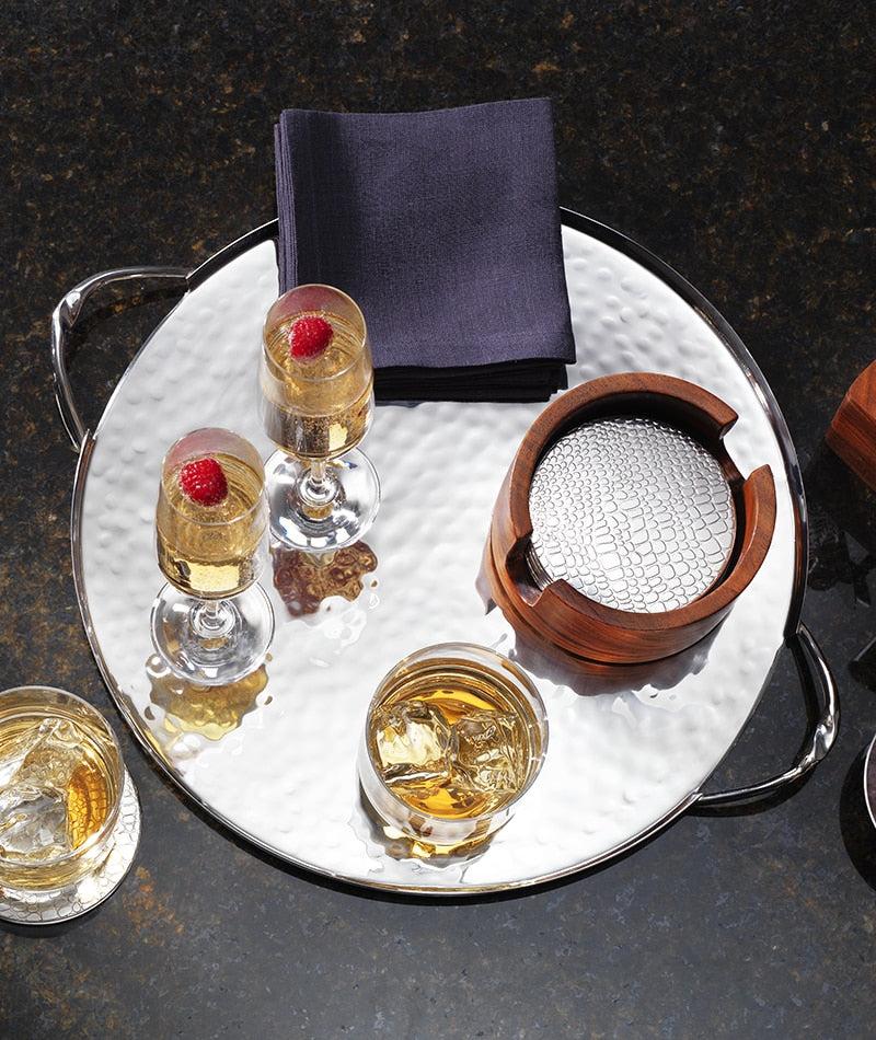 Mary Yurek Infinity Round Tray w/ Twist Handles