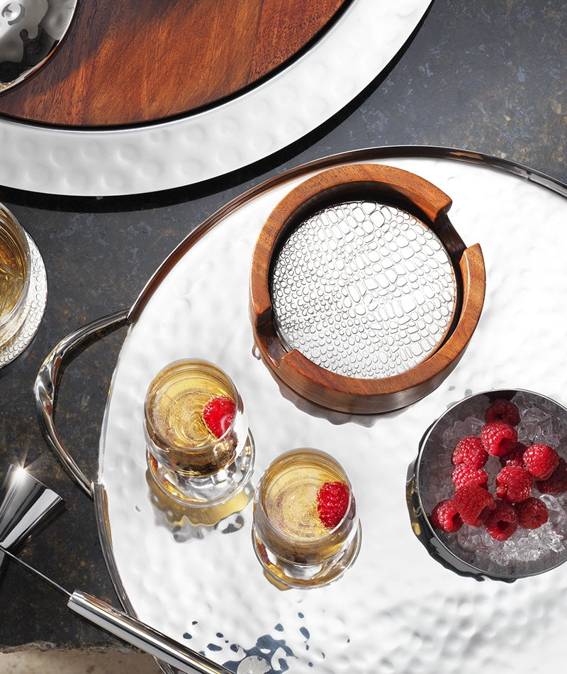 Mary Yurek Infinity Round Tray w/ Twist Handles